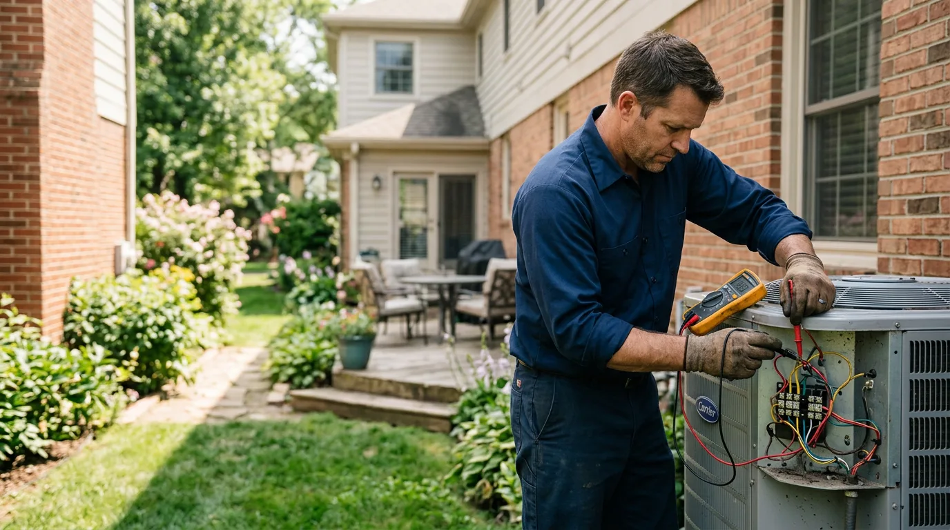 HVAC technician working near Lost City, WV